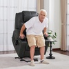 image:imageMCombo Extra Wide Power Lift Recliner Chair for Elderly Lift Chair with Heat and Massage for Big People USBampType C Ports Cup Holders Faux Leather R7045 Grey MediumWideGrey