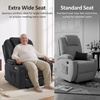 image:imageMCombo Extra Wide Power Lift Recliner Chair for Elderly Lift Chair with Heat and Massage for Big People USBampType C Ports Cup Holders Faux Leather R7045 Grey MediumWideBlack