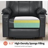 image:imageMCombo Extra Wide Power Lift Recliner Chair for Elderly Lift Chair with Heat and Massage for Big People USBampType C Ports Cup Holders Faux Leather R7045 Grey MediumWideBlack