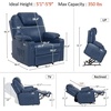 image:imageMCombo Extra Wide Power Lift Recliner Chair for Elderly Lift Chair with Heat and Massage for Big People USBampType C Ports Cup Holders Faux Leather R7045 Grey MediumWideBlue