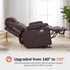 image:imageMCombo Extra Wide Power Lift Recliner Chair for Elderly Lift Chair with Heat and Massage for Big People USBampType C Ports Cup Holders Faux Leather R7045 Grey MediumWideDark Brown