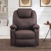image:imageMCombo Extra Wide Power Lift Recliner Chair for Elderly Lift Chair with Heat and Massage for Big People USBampType C Ports Cup Holders Faux Leather R7045 Grey MediumWideLight Brown