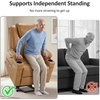 image:imageMCombo Extra Wide Power Lift Recliner Chair for Elderly Lift Chair with Heat and Massage for Big People USBampType C Ports Cup Holders Faux Leather R7045 Grey MediumWideTawny