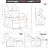 image:imageMCombo Extra Wide Power Lift Recliner Chair for Elderly Lift Chair with Heat and Massage for Big People USBampType C Ports Cup Holders Faux Leather R7045 Grey MediumWideDark Brown