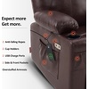 image:imageMCombo Extra Wide Power Lift Recliner Chair for Elderly Lift Chair with Heat and Massage for Big People USBampType C Ports Cup Holders Faux Leather R7045 Grey MediumWideDark Brown