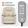 image:imageMCombo Extra Wide Power Lift Recliner Chair for Elderly Lift Chair with Heat and Massage for Big People USBampType C Ports Cup Holders Faux Leather R7045 Grey MediumWideCream White