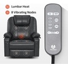 image:imageMCombo Extra Wide Power Lift Recliner Chair for Elderly Lift Chair with Heat and Massage for Big People USBampType C Ports Cup Holders Faux Leather R7045 Grey MediumWideBlack