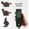 image:imageMCombo Extra Wide Power Lift Recliner Chair for Elderly Lift Chair with Heat and Massage for Big People USBampType C Ports Cup Holders Faux Leather R7045 Grey MediumWideLight Brown