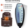 image:imageMCombo Extra Wide Power Lift Recliner Chair for Elderly Lift Chair with Heat and Massage for Big People USBampType C Ports Cup Holders Faux Leather R7045 Grey MediumWideLight Brown