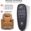 image:imageMCombo Extra Wide Power Lift Recliner Chair for Elderly Lift Chair with Heat and Massage for Big People USBampType C Ports Cup Holders Faux Leather R7045 Grey MediumWideTawny