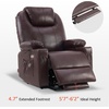 image:imageMCombo Extra Wide Power Lift Recliner Chair for Elderly Lift Chair with Heat and Massage for Big People USBampType C Ports Cup Holders Faux Leather R7045 Grey MediumWideDark Brown