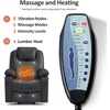 image:imageMCombo Extra Wide Power Lift Recliner Chair for Elderly Lift Chair with Heat and Massage for Big People USBampType C Ports Cup Holders Faux Leather R7045 Grey MediumWideBlack