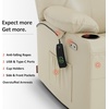 image:imageMCombo Extra Wide Power Lift Recliner Chair for Elderly Lift Chair with Heat and Massage for Big People USBampType C Ports Cup Holders Faux Leather R7045 Grey MediumWideCream White