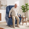 image:imageMCombo Extra Wide Power Lift Recliner Chair for Elderly Lift Chair with Heat and Massage for Big People USBampType C Ports Cup Holders Faux Leather R7045 Grey MediumWideBlue