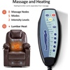 image:imageMCombo Extra Wide Power Lift Recliner Chair for Elderly Lift Chair with Heat and Massage for Big People USBampType C Ports Cup Holders Faux Leather R7045 Grey MediumWideDark Brown