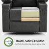 image:imageMCombo Extra Wide Power Lift Recliner Chair for Elderly Lift Chair with Heat and Massage for Big People USBampType C Ports Cup Holders Faux Leather R7045 Grey MediumWideGrey