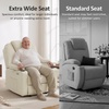 image:imageMCombo Extra Wide Power Lift Recliner Chair for Elderly Lift Chair with Heat and Massage for Big People USBampType C Ports Cup Holders Faux Leather R7045 Grey MediumWideCream White