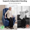 image:imageMCombo Extra Wide Power Lift Recliner Chair for Elderly Lift Chair with Heat and Massage for Big People USBampType C Ports Cup Holders Faux Leather R7045 Grey MediumWideBlue