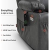 image:imageMCombo Extra Wide Power Lift Recliner Chair for Elderly Lift Chair with Heat and Massage for Big People USBampType C Ports Cup Holders Faux Leather R7045 Grey MediumWideGrey