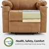 image:imageMCombo Extra Wide Power Lift Recliner Chair for Elderly Lift Chair with Heat and Massage for Big People USBampType C Ports Cup Holders Faux Leather R7045 Grey MediumWideTawny