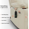 image:imageMCombo Extra Wide Power Lift Recliner Chair for Elderly Lift Chair with Heat and Massage for Big People USBampType C Ports Cup Holders Faux Leather R7045 Grey MediumWideCream White