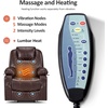 image:imageMCombo Extra Wide Power Lift Recliner Chair for Elderly Lift Chair with Heat and Massage for Big People USBampType C Ports Cup Holders Faux Leather R7045 Grey MediumWideDark Brown