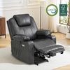 image:imageMCombo Extra Wide Power Lift Recliner Chair for Elderly Lift Chair with Heat and Massage for Big People USBampType C Ports Cup Holders Faux Leather R7045 Grey MediumWideGrey
