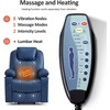 image:imageMCombo Extra Wide Power Lift Recliner Chair for Elderly Lift Chair with Heat and Massage for Big People USBampType C Ports Cup Holders Faux Leather R7045 Grey MediumWideBlue