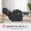 image:imageMCombo Extra Wide Power Lift Recliner Chair for Elderly Lift Chair with Heat and Massage for Big People USBampType C Ports Cup Holders Faux Leather R7045 Grey MediumWideBlack
