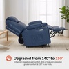 image:imageMCombo Extra Wide Power Lift Recliner Chair for Elderly Lift Chair with Heat and Massage for Big People USBampType C Ports Cup Holders Faux Leather R7045 Grey MediumWideBlue