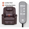 image:imageMCombo Extra Wide Power Lift Recliner Chair for Elderly Lift Chair with Heat and Massage for Big People USBampType C Ports Cup Holders Faux Leather R7045 Grey MediumWideDark Brown