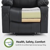 image:imageMCombo Extra Wide Power Lift Recliner Chair for Elderly Lift Chair with Heat and Massage for Big People USBampType C Ports Cup Holders Faux Leather R7045 Grey MediumWideBlack