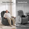 image:imageMCombo Extra Wide Power Lift Recliner Chair for Elderly Lift Chair with Heat and Massage for Big People USBampType C Ports Cup Holders Faux Leather R7045 Grey MediumWideGrey