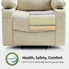 image:imageMCombo Extra Wide Power Lift Recliner Chair for Elderly Lift Chair with Heat and Massage for Big People USBampType C Ports Cup Holders Faux Leather R7045 Grey MediumWideCream White