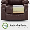image:imageMCombo Extra Wide Power Lift Recliner Chair for Elderly Lift Chair with Heat and Massage for Big People USBampType C Ports Cup Holders Faux Leather R7045 Grey MediumWideDark Brown