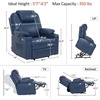 image:imageMCombo Extra Wide Power Lift Recliner Chair for Elderly Lift Chair with Heat and Massage for Big People USBampType C Ports Cup Holders Faux Leather R7045 Grey MediumWideBlue