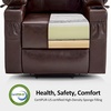 image:imageMCombo Extra Wide Power Lift Recliner Chair for Elderly Lift Chair with Heat and Massage for Big People USBampType C Ports Cup Holders Faux Leather R7045 Grey MediumWideDark Brown