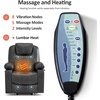 image:imageMCombo Extra Wide Power Lift Recliner Chair for Elderly Lift Chair with Heat and Massage for Big People USBampType C Ports Cup Holders Faux Leather R7045 Grey MediumWideGrey