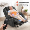 image:imageMCombo Extra Wide Power Lift Recliner Chair for Elderly Lift Chair with Heat and Massage for Big People USBampType C Ports Cup Holders Faux Leather R7045 Grey MediumWideGrey