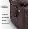 image:imageMCombo Extra Wide Power Lift Recliner Chair for Elderly Lift Chair with Heat and Massage for Big People USBampType C Ports Cup Holders Faux Leather R7045 Grey MediumWideDark Brown