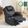 image:imageMCombo Extra Wide Power Lift Recliner Chair for Elderly Lift Chair with Heat and Massage for Big People USBampType C Ports Cup Holders Faux Leather R7045 Grey MediumWideBlack