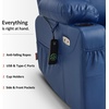 image:imageMCombo Extra Wide Power Lift Recliner Chair for Elderly Lift Chair with Heat and Massage for Big People USBampType C Ports Cup Holders Faux Leather R7045 Grey MediumWideBlue