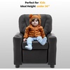 image:imageMCombo Kids Recliner Chair with Cup Holders for Boys and Girls RoomArmrest Sofa Couch with Cup Holder for ToddlersFaux Leather 7240 PinkBlack