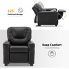 image:imageMCombo Kids Recliner Chair with Cup Holders for Boys and Girls RoomArmrest Sofa Couch with Cup Holder for ToddlersFaux Leather 7240 PinkBlack