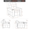 image:imageMCombo Kids Recliner Chair with Cup Holders for Boys and Girls RoomArmrest Sofa Couch with Cup Holder for ToddlersFaux Leather 7240 PinkBlack