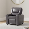 image:imageMCombo Kids Recliner Chair with Cup Holders for Boys and Girls RoomArmrest Sofa Couch with Cup Holder for ToddlersFaux Leather 7240 PinkBlack