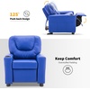 image:imageMCombo Kids Recliner Chair with Cup Holders for Boys and Girls RoomArmrest Sofa Couch with Cup Holder for ToddlersFaux Leather 7240 PinkNavy Blue
