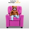 image:imageMCombo Kids Recliner Chair with Cup Holders for Boys and Girls RoomArmrest Sofa Couch with Cup Holder for ToddlersFaux Leather 7240 PinkPink