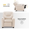 image:imageMCombo Kids Recliner Chair with Cup Holders for Boys and Girls RoomArmrest Sofa Couch with Cup Holder for ToddlersFaux Leather 7240 PinkWhite