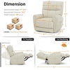 image:imageMCombo Large Lay Flat Dual Motor Power Recliner Chair with Heat and Vibration USB and Type C Ports Faux Leather Electric Recliner for Living Room Infinite Position 6199 Saddle BrownMilk White